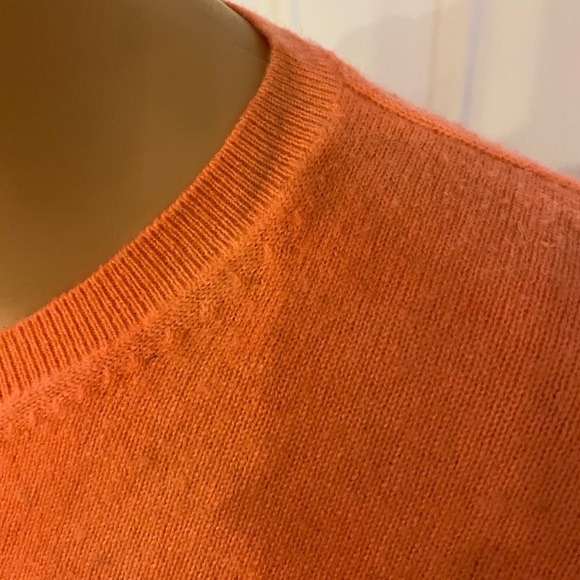 TSE CASHMERE SZ S OMBRÉ ORG/YWL V NECK SWEATER - Picture 5 of 5